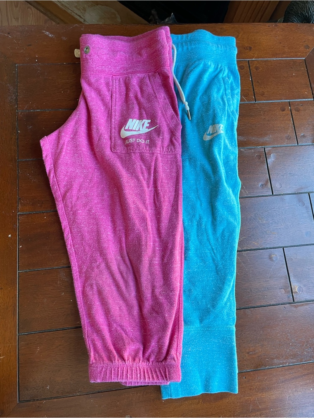 Nike Kids Pink & Blue Terry Joggers
